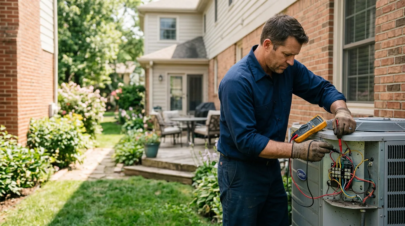 HVAC technician working near Brownsville, PA
